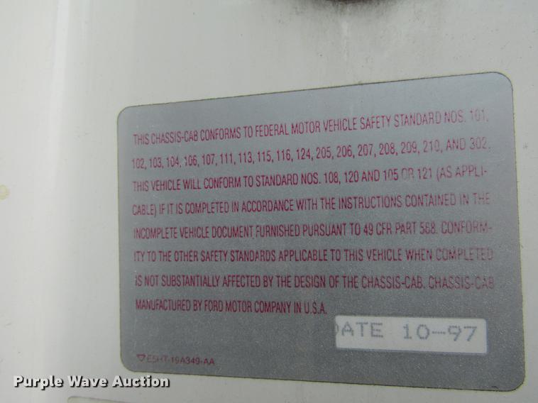 image for item DD7429 1998 Ford L8513 Louisville 113 service truck with crane