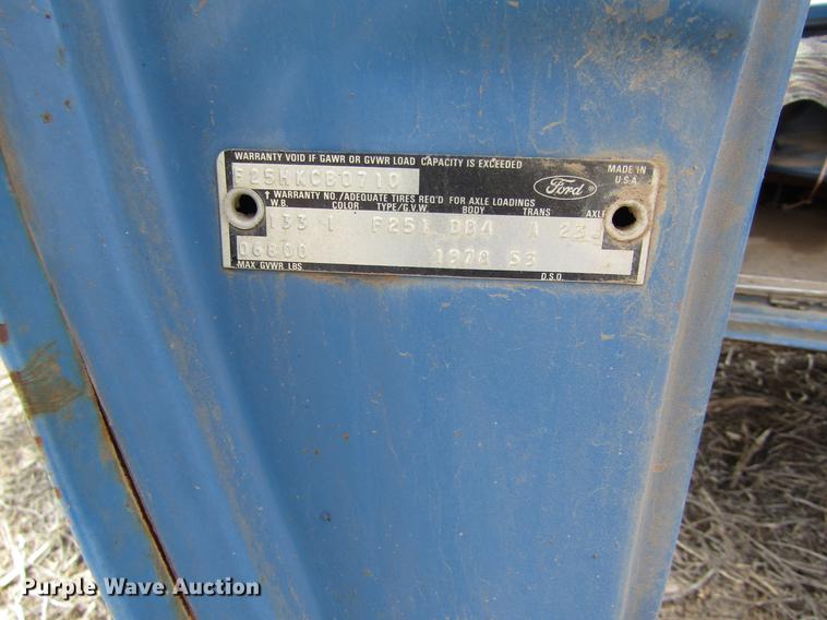 image for item DD8754 1978 Ford F250 pickup truck