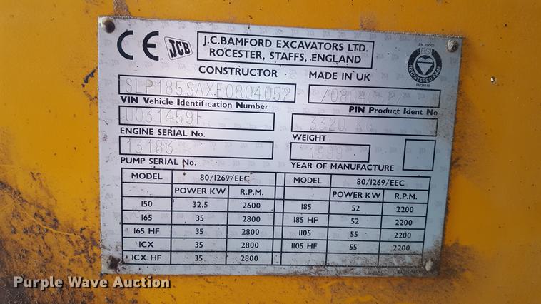 image for item DF3618 1999 JCB 185 Series 3 skid steer