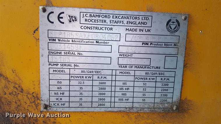 image for item DF3618 1999 JCB 185 Series 3 skid steer