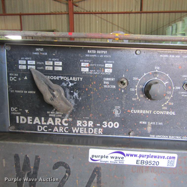 image for item EB9520 Lincoln Idealarc R3R-300 DC welder