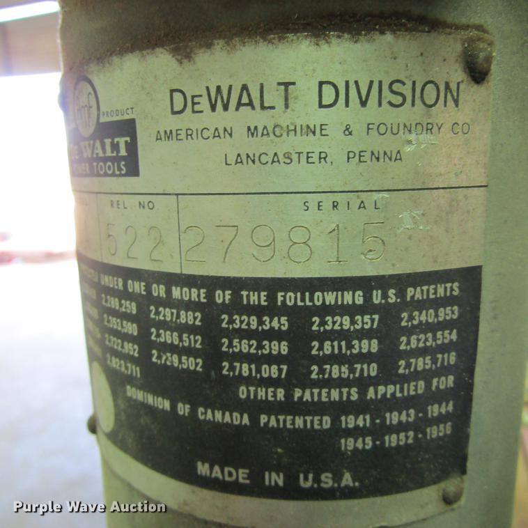 image for item EB9529 DeWalt GA radial arm saw