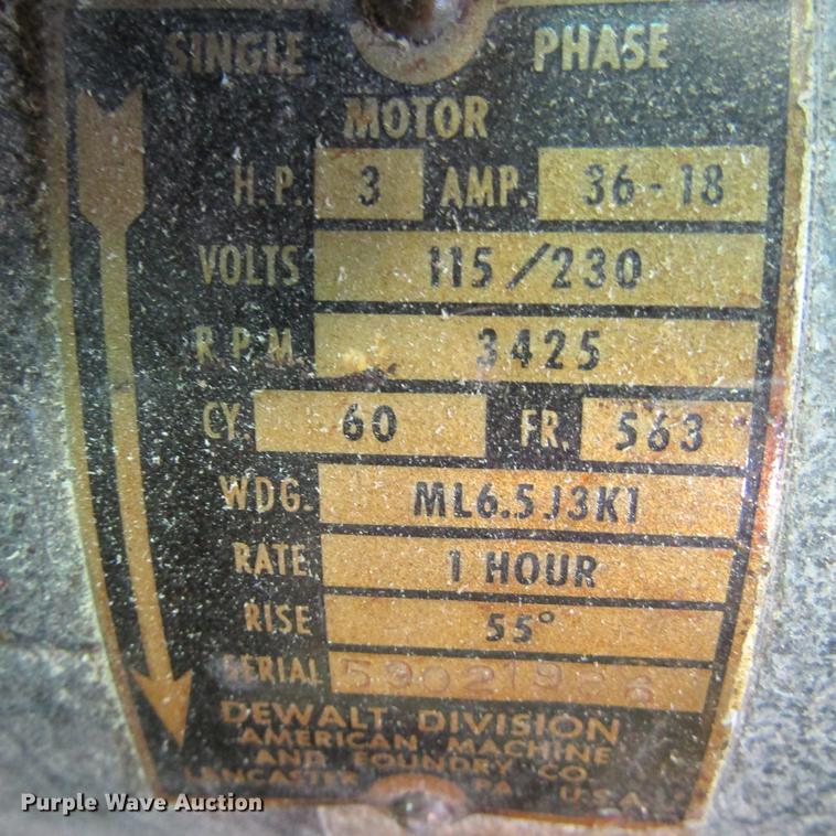 image for item EB9529 DeWalt GA radial arm saw