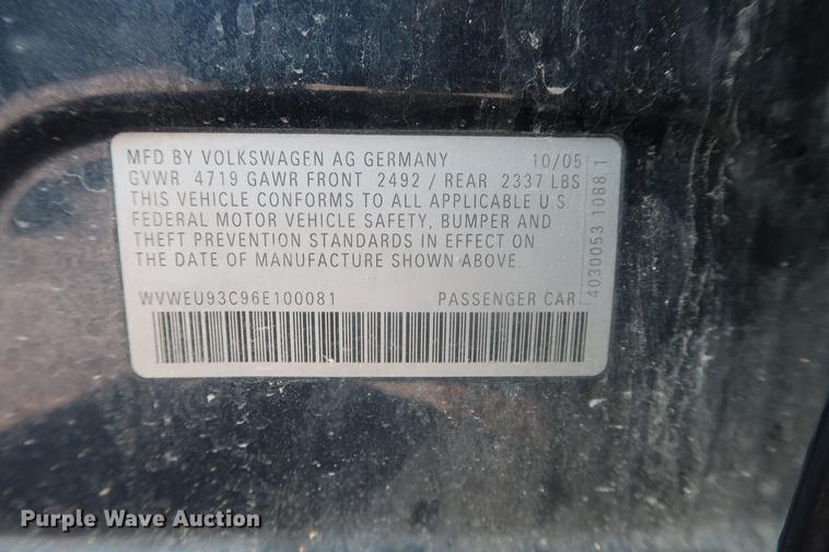 image for item EL9256 2006 Volkswagen Passat