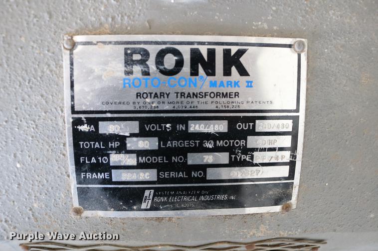 image for item EW9114 Ronk rotary phase converter/rotoverter