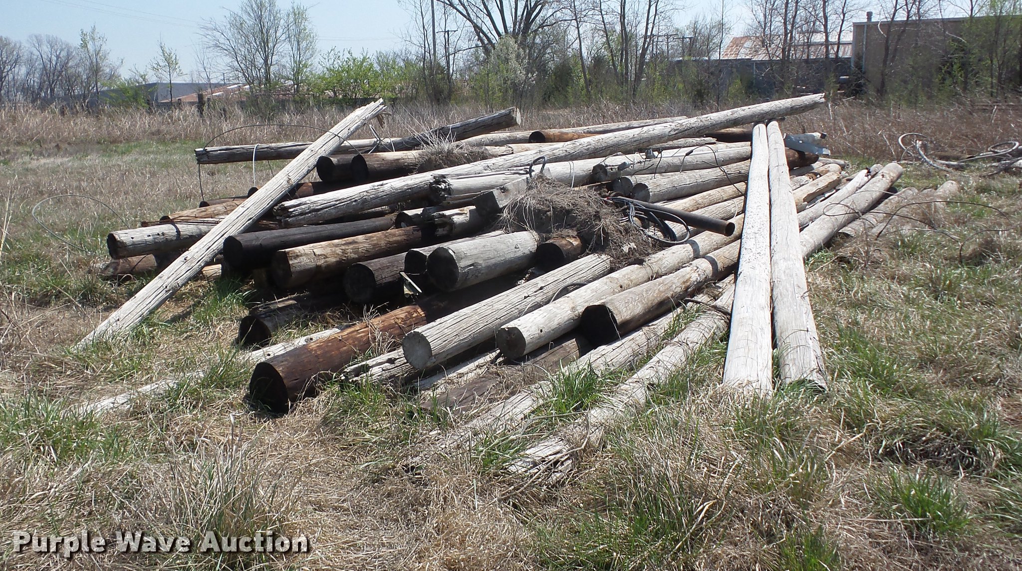 Wood Telephone Poles In Dewey OK Item AY9560 Sold Purple Wave