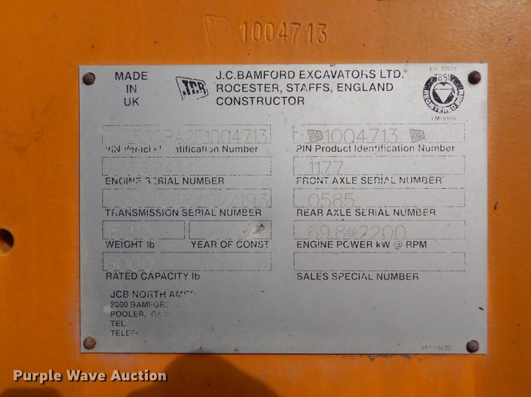 image for item DC0419 2002 JCB 530 telehandler