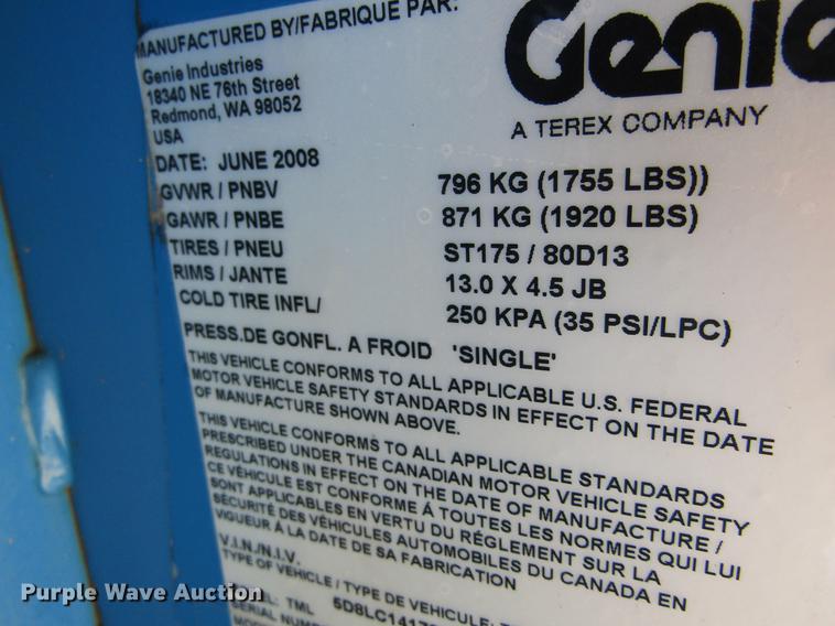 image for item DC4329 2008 Genie TML-4000N light plant