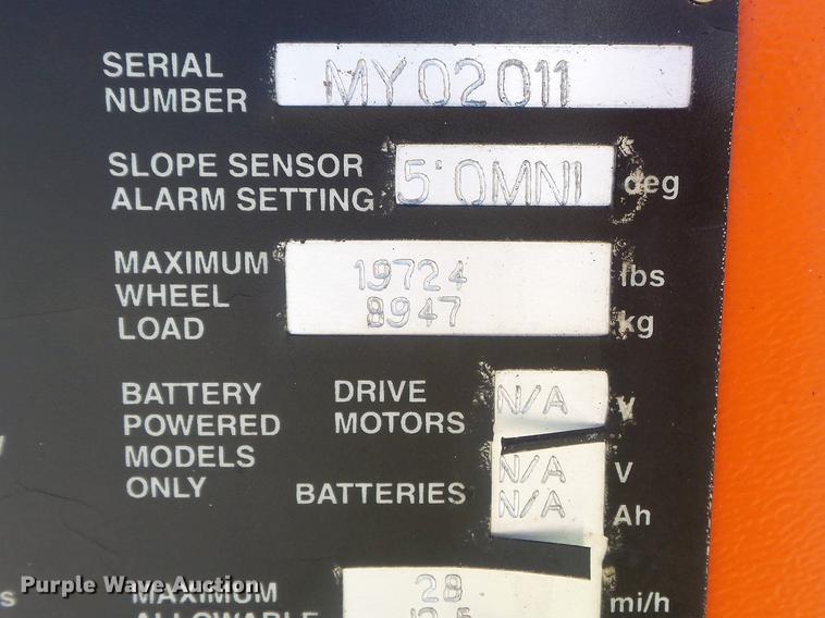 image for item DC7374 2002 Snorkel TB66J boom lift