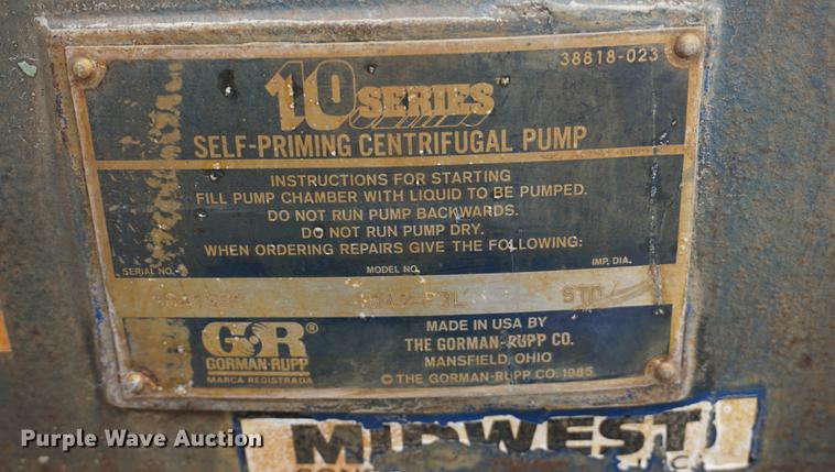 image for item DE3196 Gorman Rupp 16A2-F3L 10 series pump
