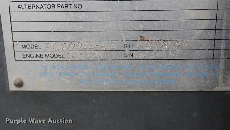 image for item DE3226 1998 Komatsu PC200LC-6E excavator