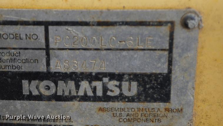 image for item DE3227 1997 Komatsu PC200LC-6LE excavator