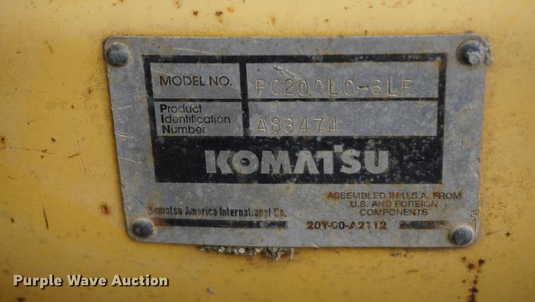 image for item DE3227 1997 Komatsu PC200LC-6LE excavator