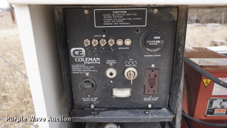 image for item DE3232 1993 Coleman Engineering MH4000RDKH light plant