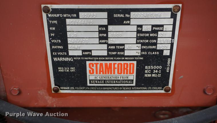 image for item DE3232 1993 Coleman Engineering MH4000RDKH light plant