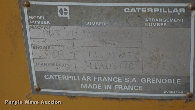 image for item DE3243 1988 Caterpillar 963 track loader