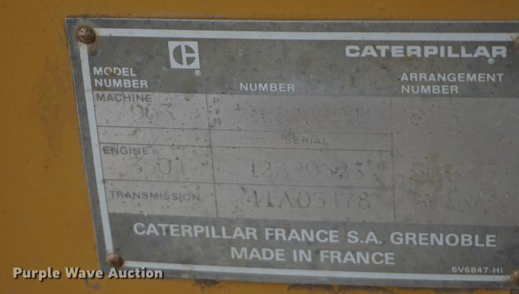 image for item DE3243 1988 Caterpillar 963 track loader
