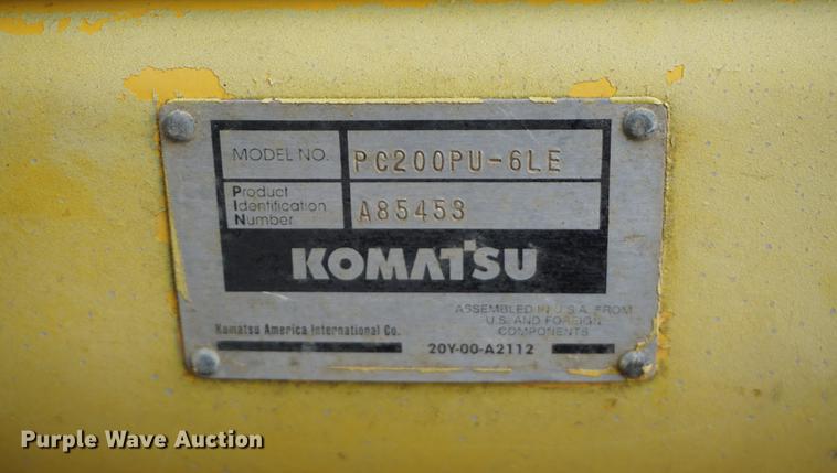 image for item DE3245 2001 Komatsu PC200PU-6LE excavator