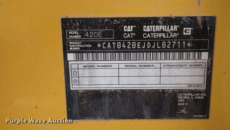 image for item DE3252 2011 Caterpillar 420E backhoe