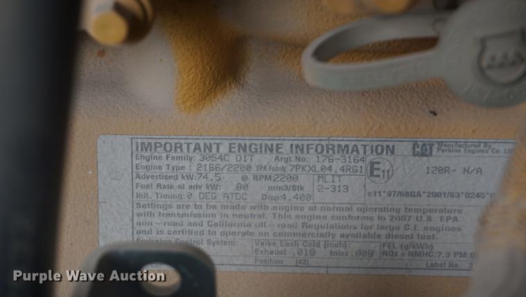 image for item DE3254 2008 Caterpillar CP-433E single drum vibratory roller