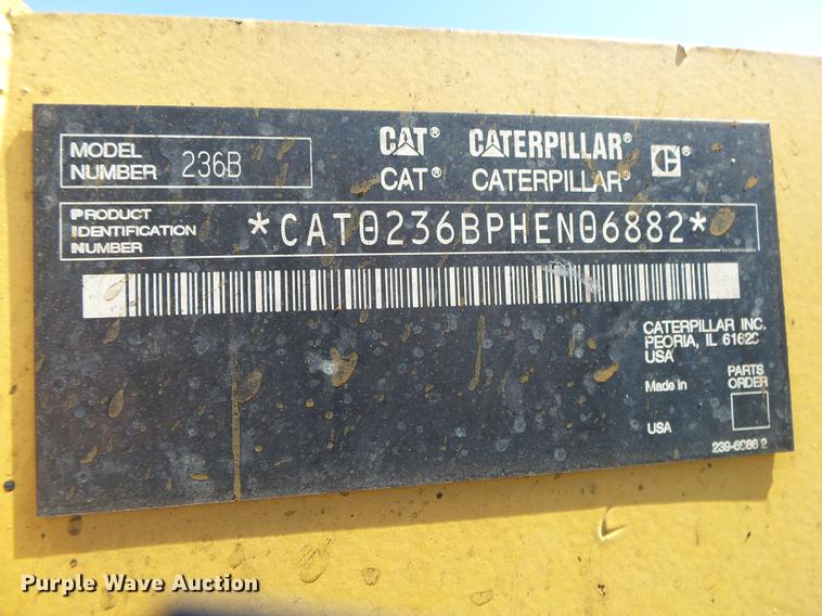 image for item DE3598 2007 Caterpillar 236B2 skid steer