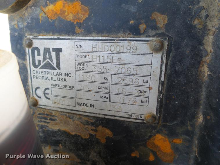image for item DS9553 2011 Caterpillar H115ES breaker