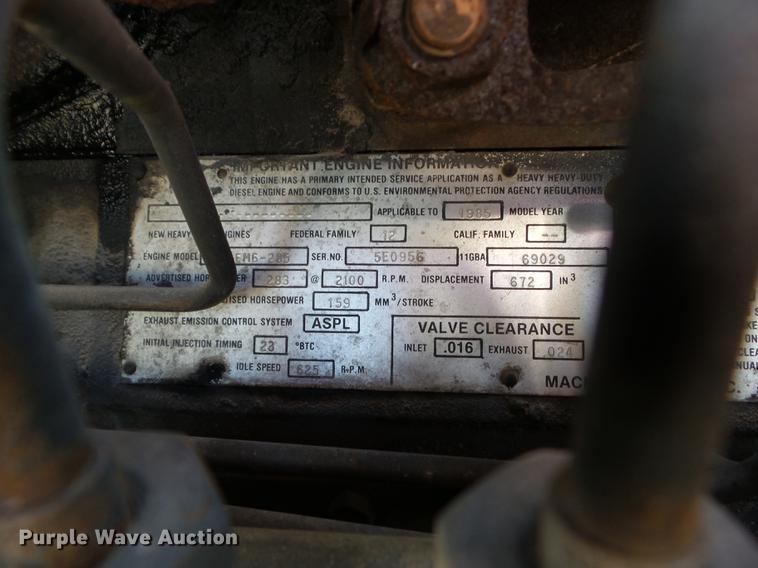 image for item DZ9289 1985 Mack DM600 dump truck