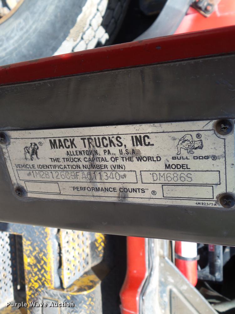 image for item DZ9290 1985 Mack DM600 dump truck