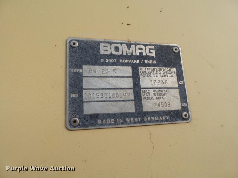 image for item EN9540 Bomag BW20R pneumatic roller