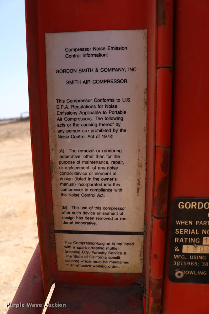 image for item EW9107 Gordon Smith 100 air compressor