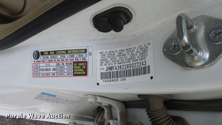 image for item DC3159 2008 Honda Civic