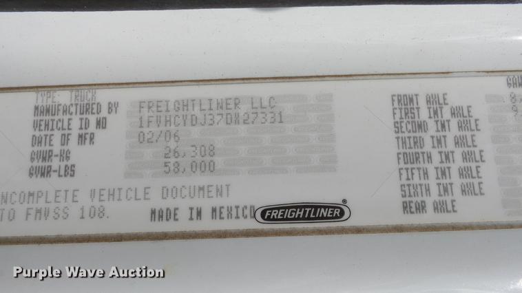 image for item DC3177 2007 Freightliner M2 106 crane truck