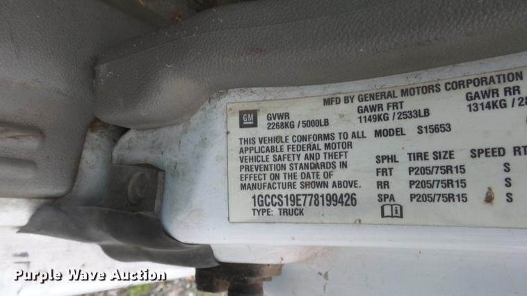 image for item DC3191 2007 Chevrolet Colorado Ext. Cab pickup truck