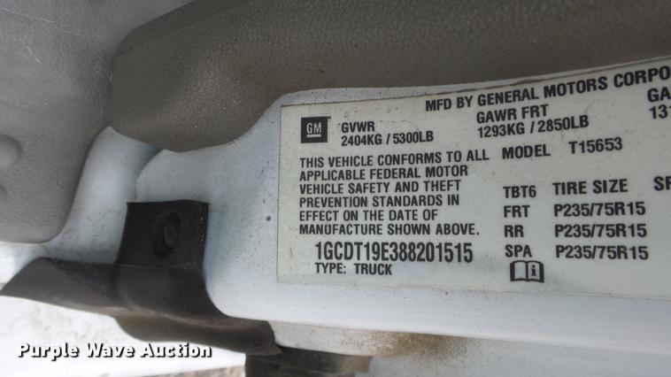 image for item DC3193 2008 Chevrolet Colorado Ext. Cab pickup truck