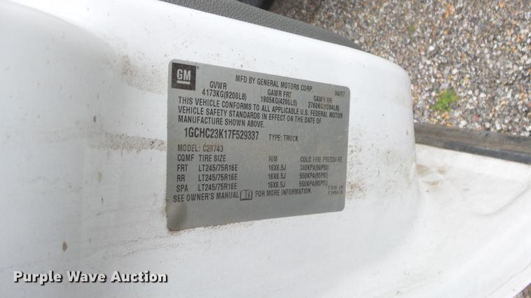 image for item DC3198 2007 Chevrolet Silverado 2500HD Crew Cab pickup truck