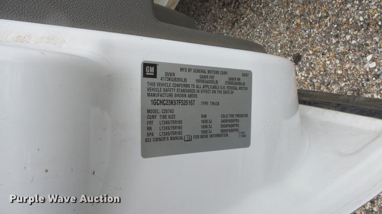 image for item DC3199 2007 Chevrolet Silverado 2500HD Crew Cab pickup truck