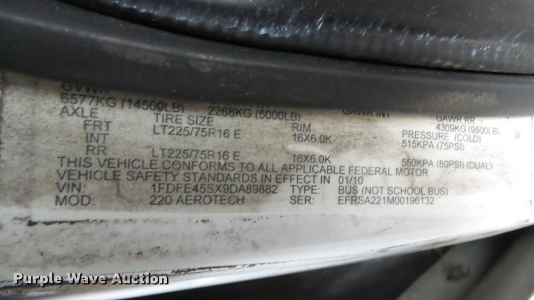 image for item DC3234 2009 Ford E450 Super Duty shuttle bus