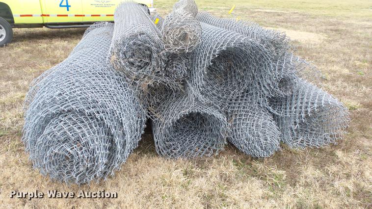 image for item EA9988 Approximatley 100 chain link fence rolls