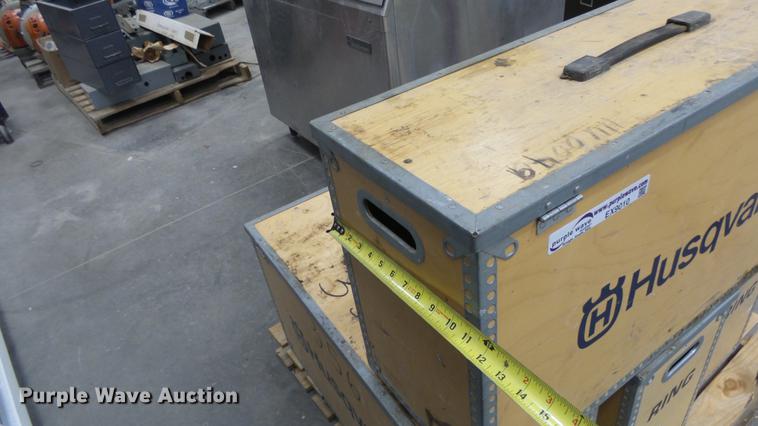 image for item EX9010 (4) wood Husqvarna boxes
