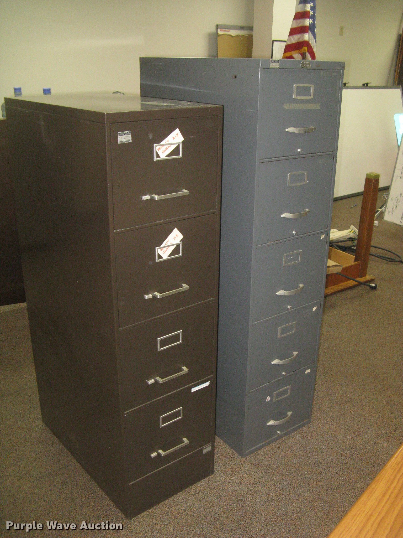 (8) steel lockers and filing in Wichita, KS Item BF9768 sold