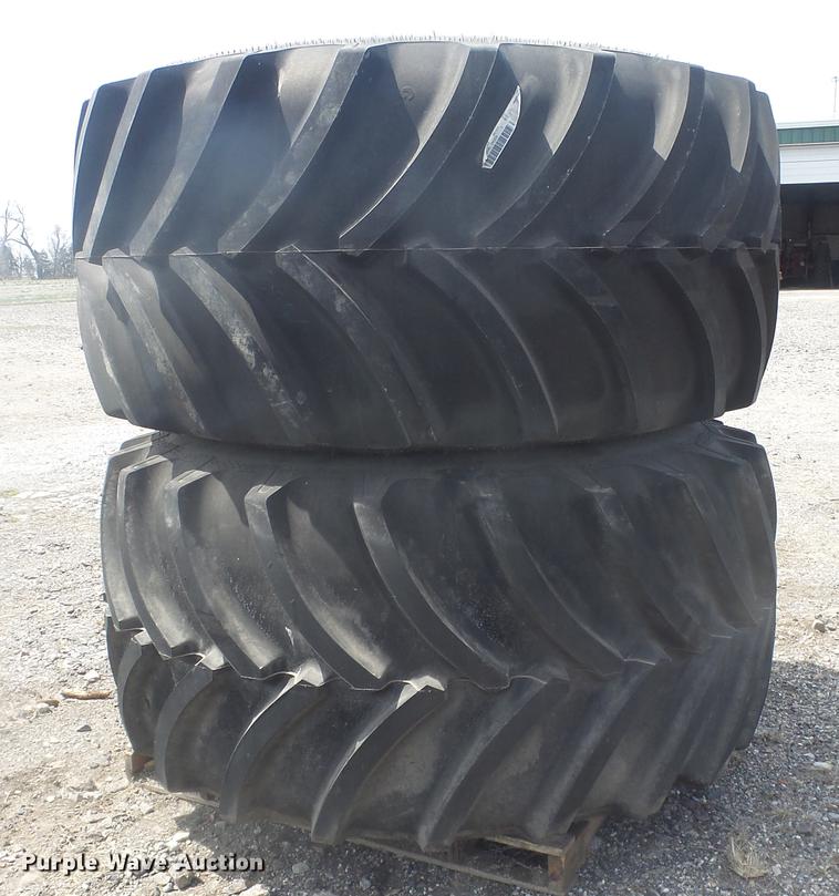 image for item EX9133 (2) Goodyear Optitrac 900/60R32 tires and wheels