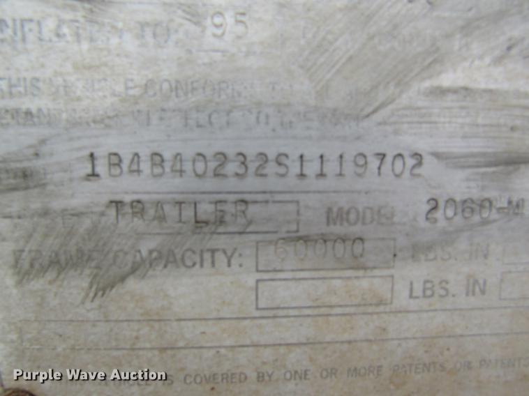 image for item DC4313 1995 Load King 2060-40-2 bottom dump trailer