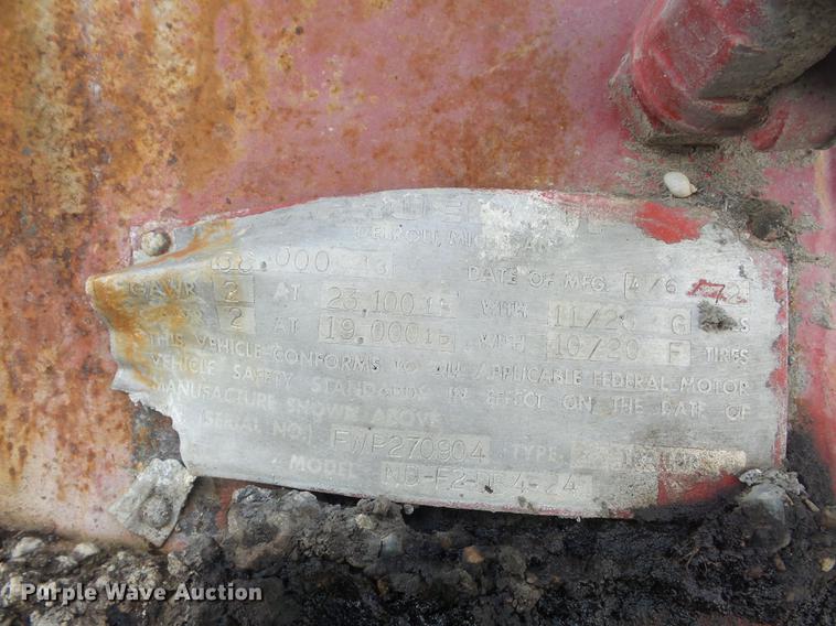 image for item DC7368 1972 Fruehauf ND-F2-DB4-24 end dump trailer