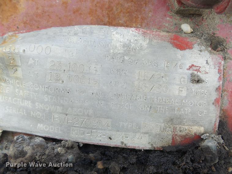 image for item DC7368 1972 Fruehauf ND-F2-DB4-24 end dump trailer