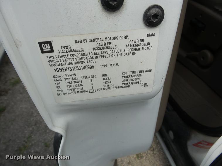 image for item AY9510 2005 Chevrolet Tahoe SUV