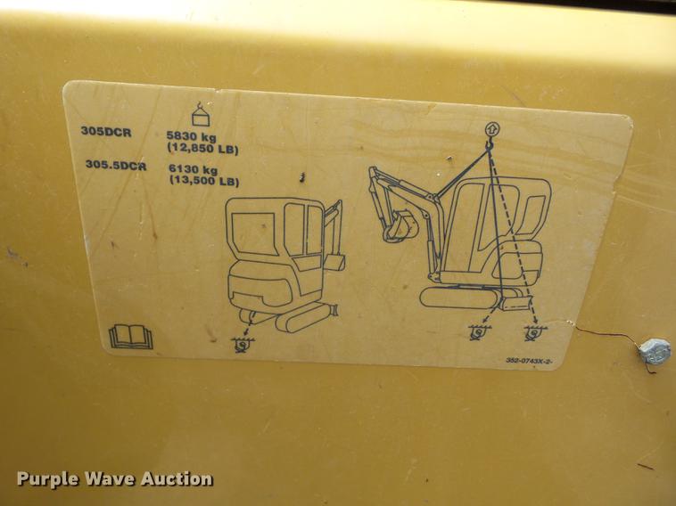 image for item AY9536 2011 Caterpillar 305D CR mini excavator