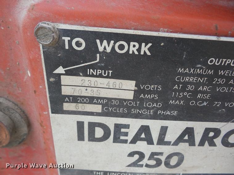 image for item AY9540 Lincoln Idealarc 250 welder