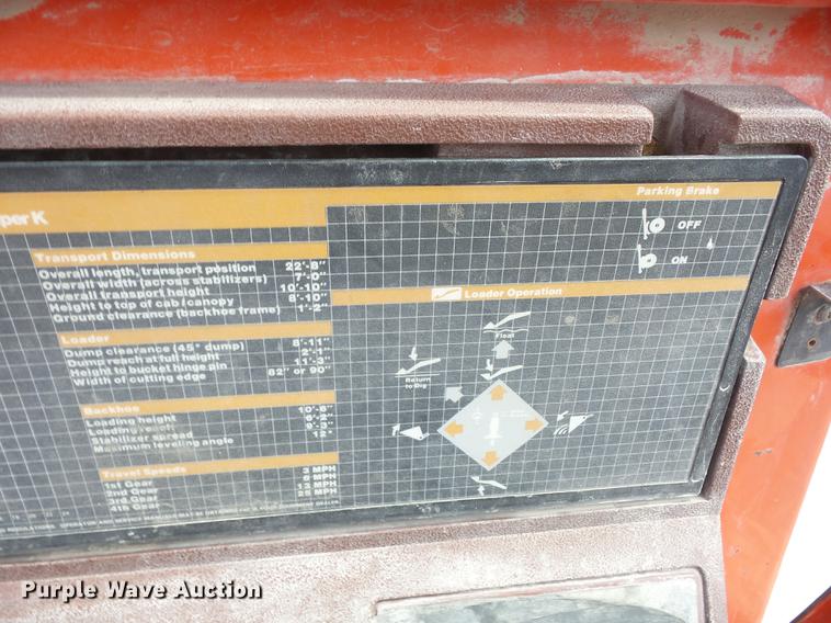 image for item AY9541 1992 Case 580 Super K backhoe