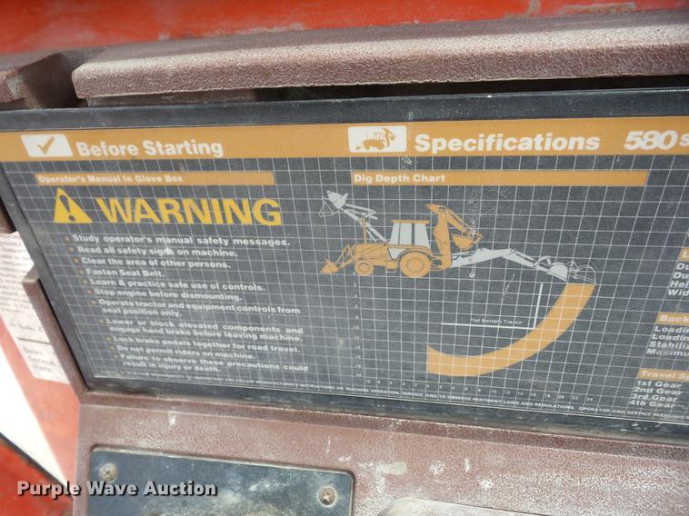 image for item AY9541 1992 Case 580 Super K backhoe