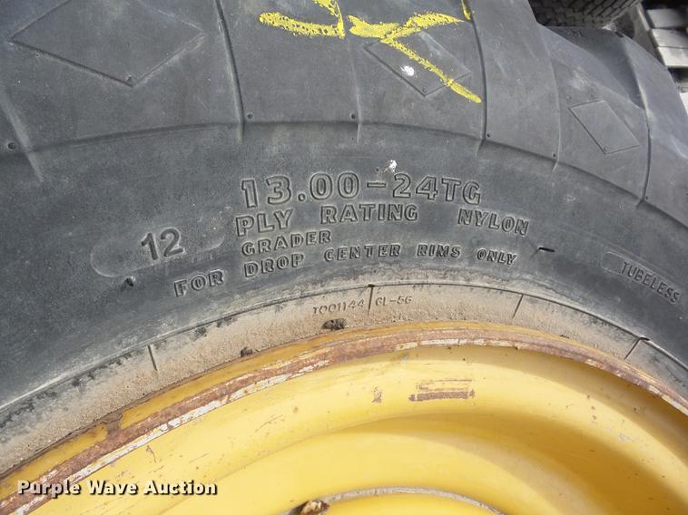 image for item AY9546 (3) Goodyear SGG-2A 13.00-24TG tires and wheels